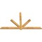 Ekena Millwork Kennewick Rough Sawn Timber Gable Bracket, Western Red Cedar, 84"W x 49"H x 2"D x 4"F, 14/12 Pitch GBW084X49X0204KEN00RWR - alternate 2